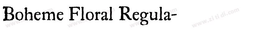Boheme Floral Regula字体转换